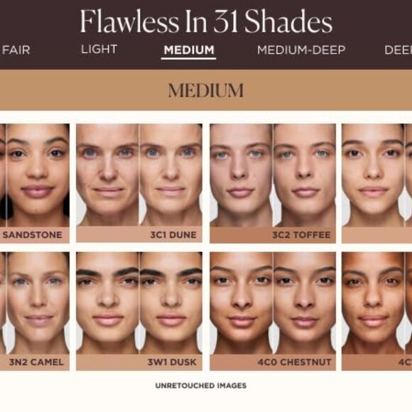 LAURA MERCIER REAL FLAWLESS WEIGHTLESS PERFECTING FOUNDATION - Assorted COLORS! - Picture 9 of 11